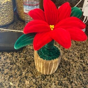Festive Red and Green Holiday Flower Decoration